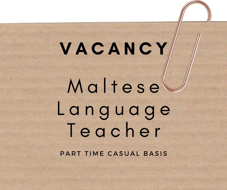 Vacancy Maltese language teacher